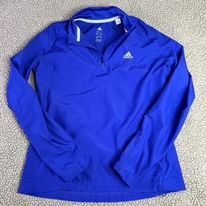 Adidas - Climaproof Half-Zip Running Lightweight Pullover Jacket | Small | Blue